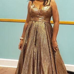 Formal gold dress